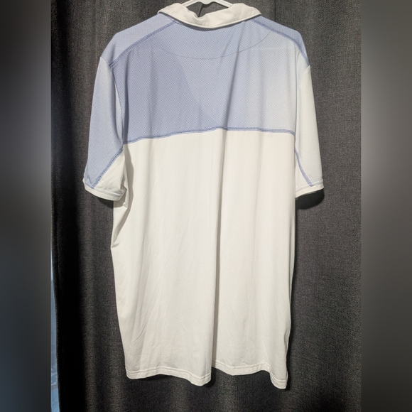 Oakley Men's Blue and White Hydrolix Golf Polo Shirt Size Extra Large - Picture 2 of 4